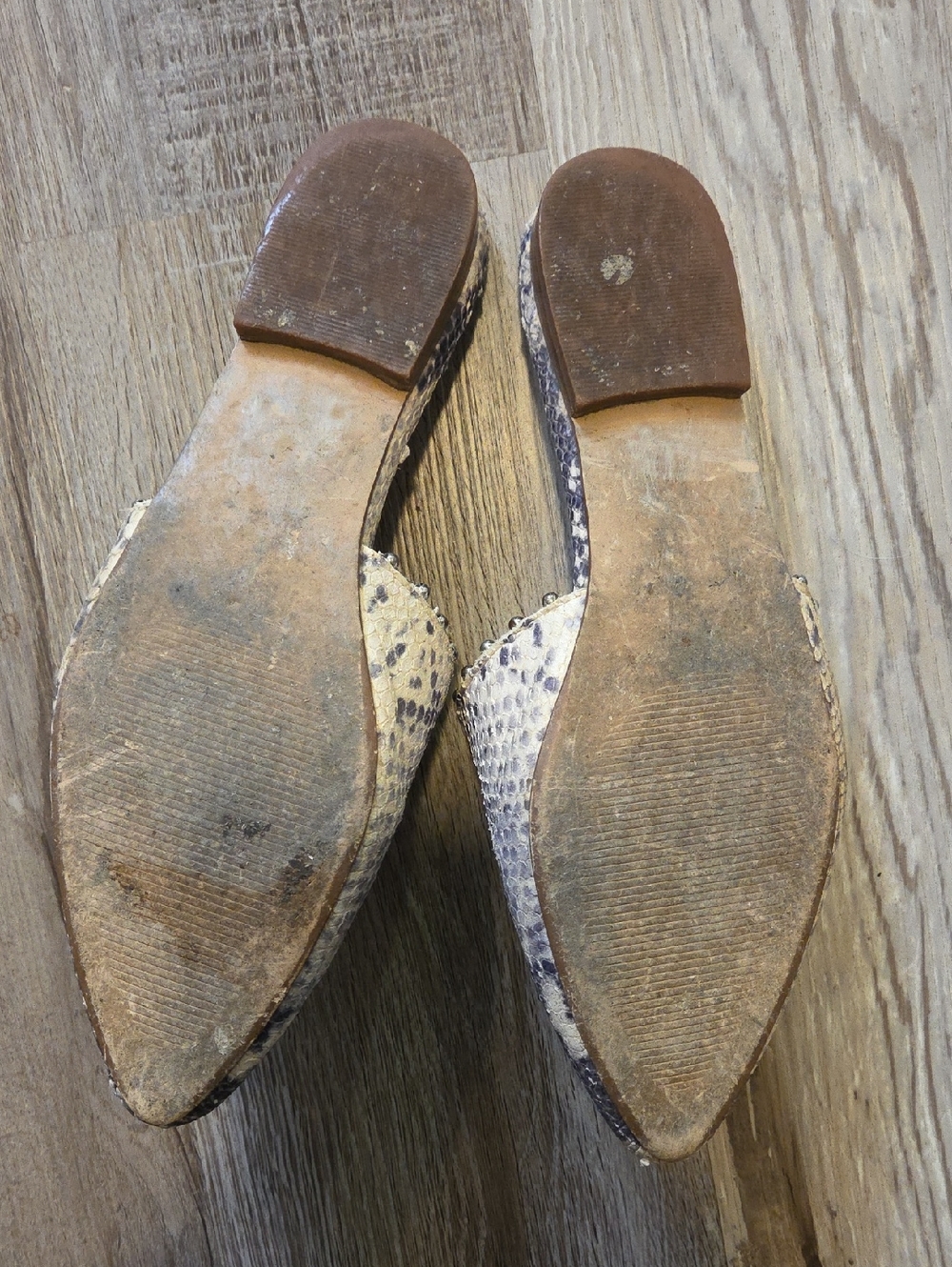 Steve Madden Snake-Print Pointed Slide Mules with Stud Trim - Picture 8 of 9